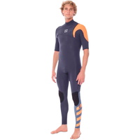 Xero Pro 2mm manches courtes ZIPPERLESS Wetsuit FLURO ORANGE
