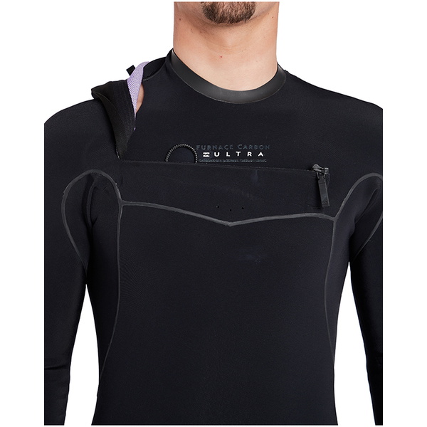 Billabong Furnace Carbone Ultra 4/3mm Chest Zip Combinaison L44m01 Noir