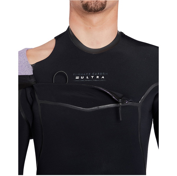 Billabong Furnace Carbone Ultra Capuchon 6/5mm Chest Zip Combinaison Noir L46m01