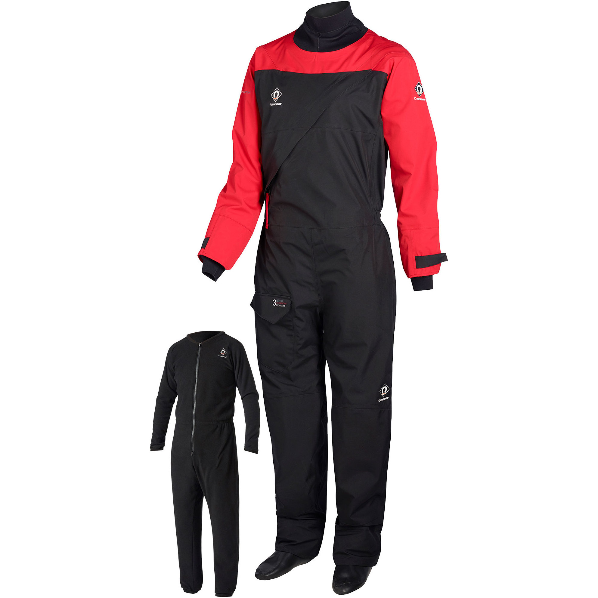 2026 Crewsaver Atacama Sport Drysuit Et Sous-combinaison Gratuite 6555 - Rouge / Noir