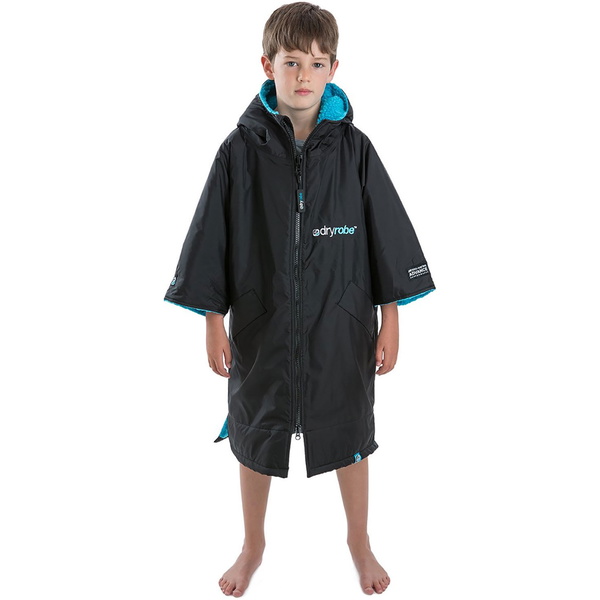 2023 Dryrobe Advance Changement De Manches Courtes Robe DR100 - Black / Bleu