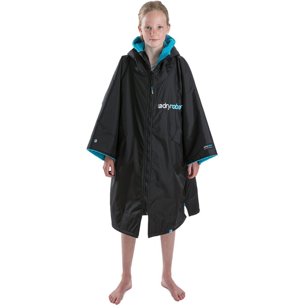 2023 Dryrobe Advance Changement De Manches Courtes Robe DR100 - Black / Bleu