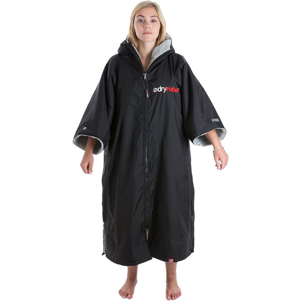 2023 Dryrobe Advance Chandail à Manches Courtes Robe DR100 - Black / Grey