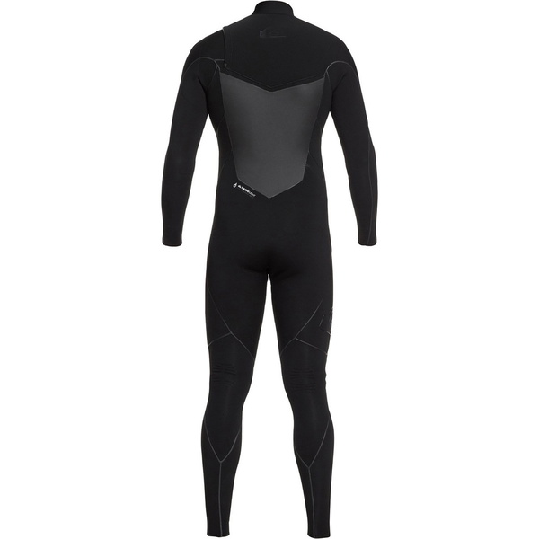 2018 Quiksilver Highline Plus Combinaison isothermique Zip Poitrine Noir EQYW103069