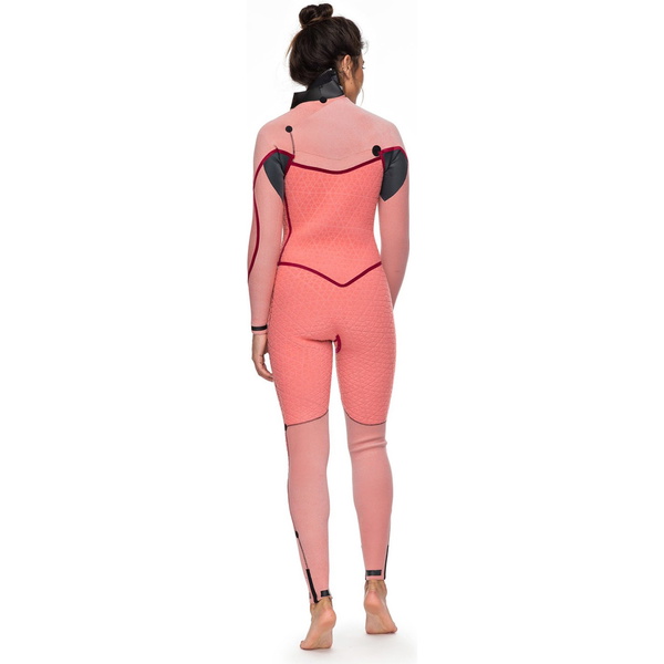 2018 Combinaison Roxy Womens Performance 4 / 3mm Zip Combinaison NOIRE ERJW103032