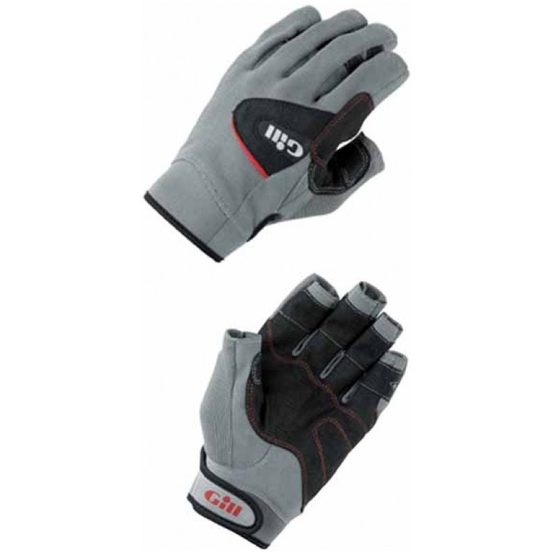 2016 Gill Deckhand Glove Finger SHORT NOIR / GRIS 7041