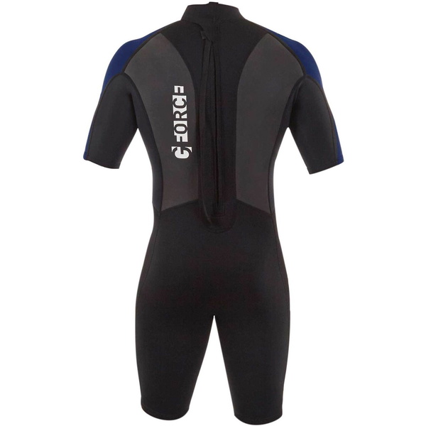 2026 Gul Hommes G-Force 3mm Back Zip Shorty Combinaison Néoprène GF3305-B7 - Black / Navy