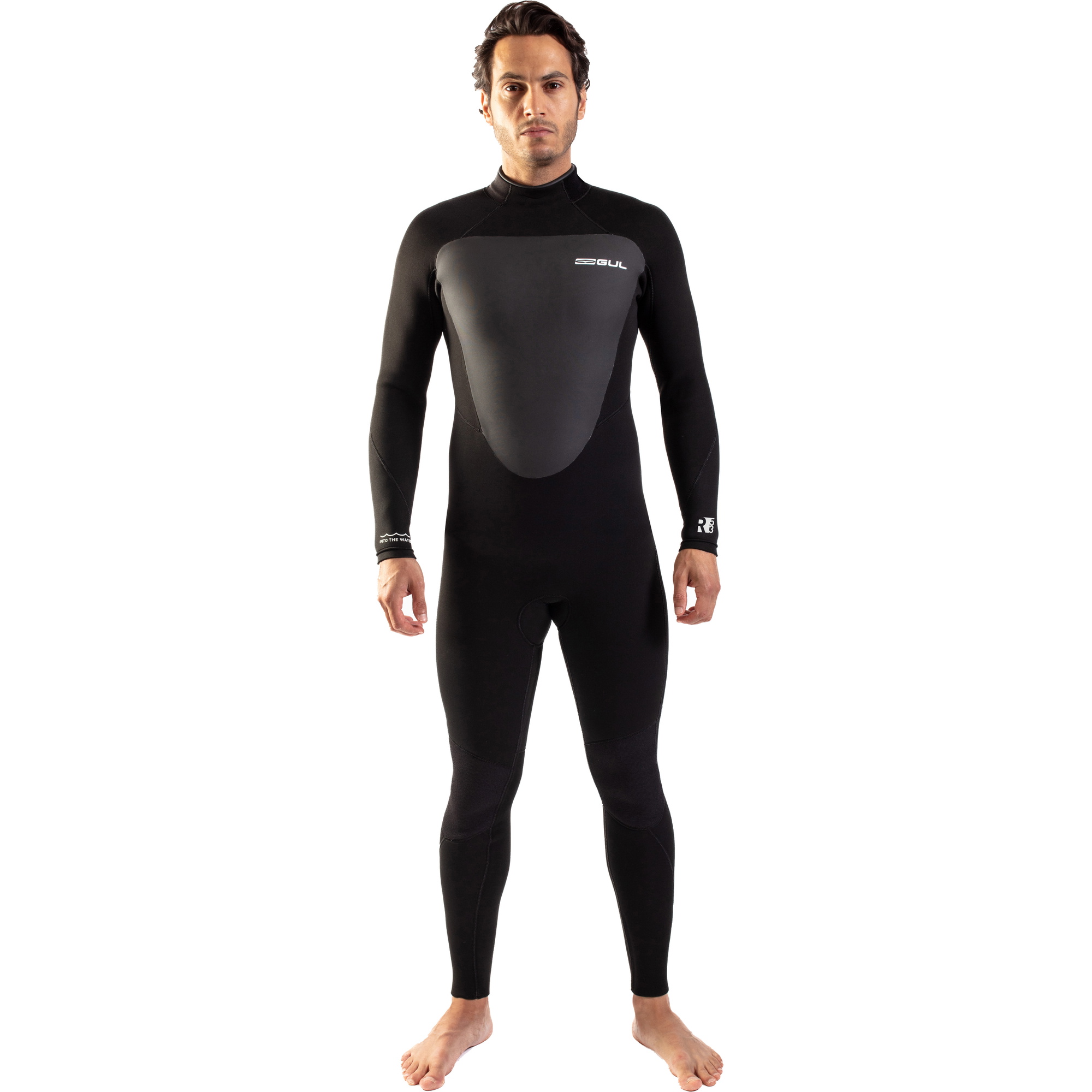 2026 Gul Hommes Response 4/3mm GBS Back Zip Combinaison Néoprène RE1246-C1 - Black