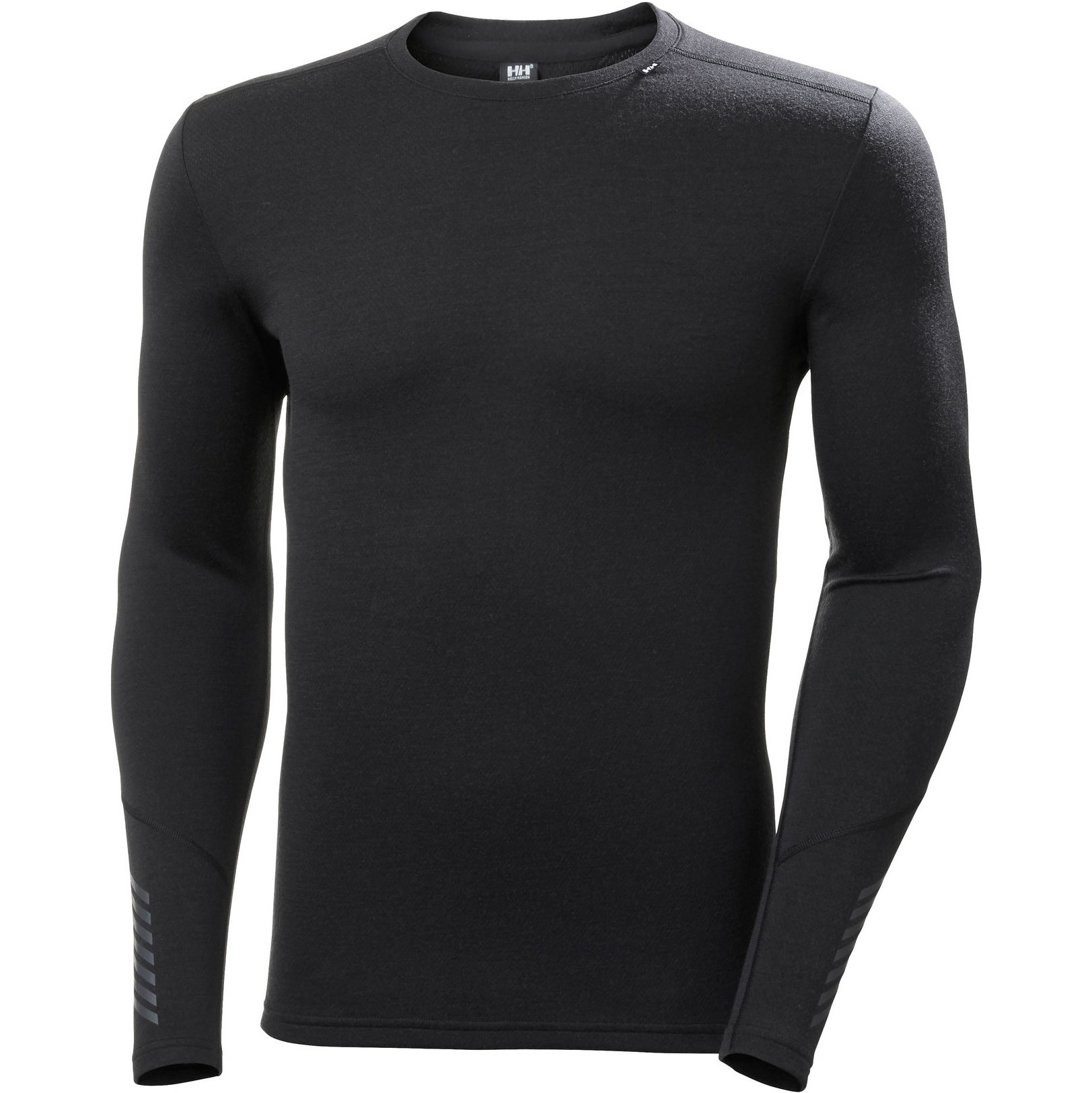 2021 Helly Hansen Merino Lifa Hommes Mi Poids Crew De Haut 49364 - Noir