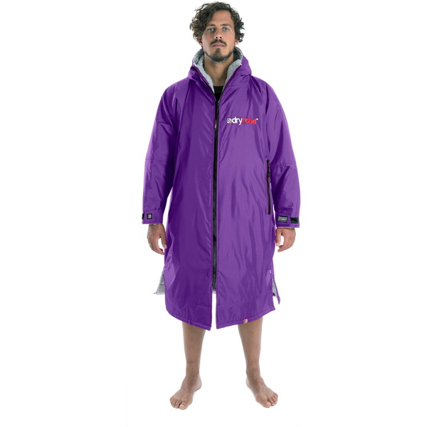 2023 Dryrobe Advance Manches Longues Change Robe DR100L - Purple / Grey