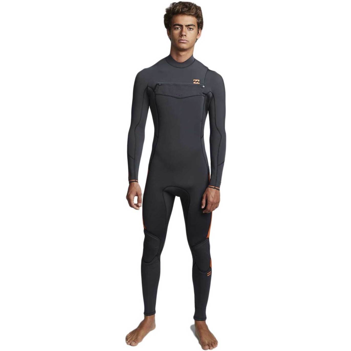 2020 Billabong Hommes Furnace Absolute 5/4mm Chest Zip Combinaison Sable Noir Q45m09