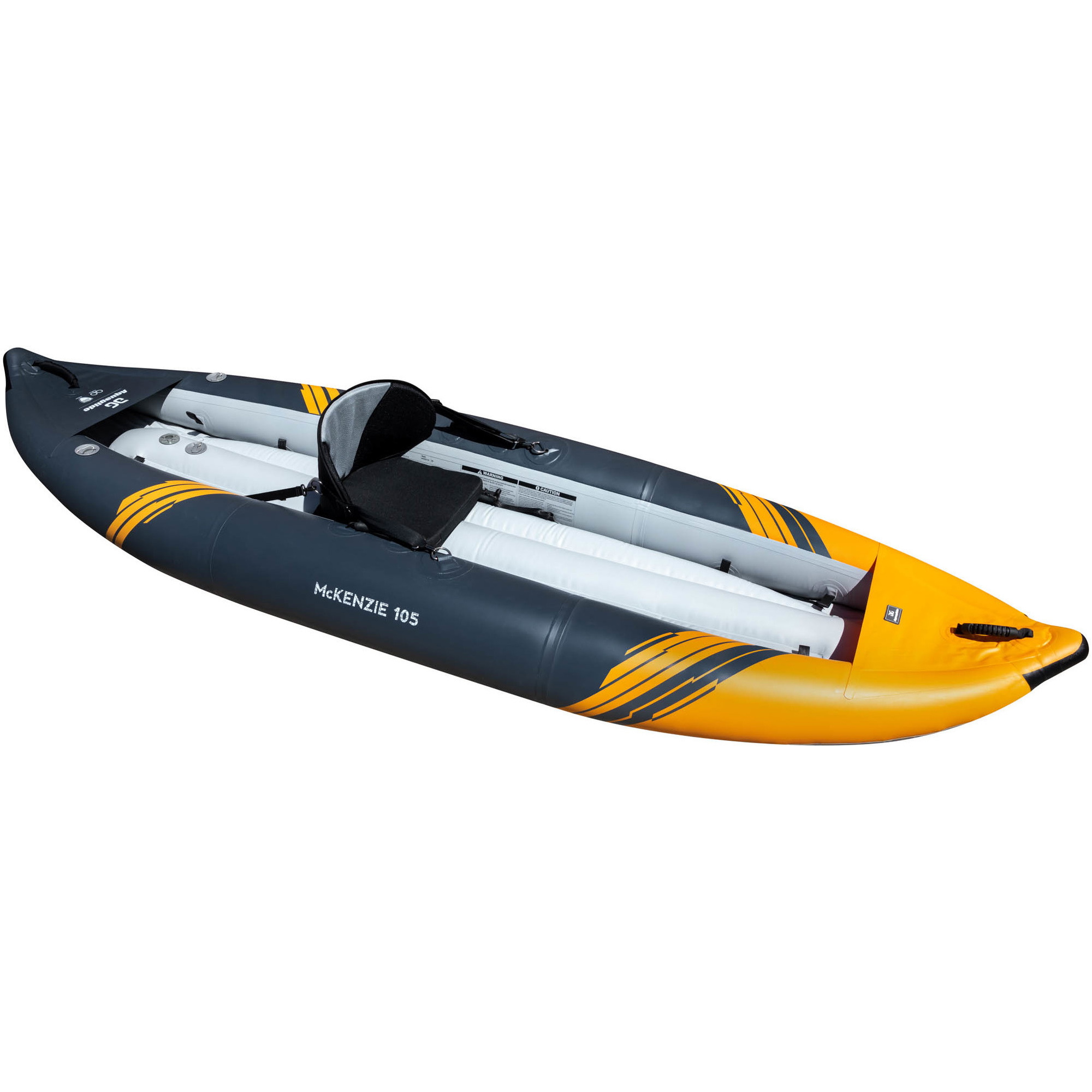 2025 Aquaglide McKenzie 105 1 Person White Water Kayak AMWW1 - Navy / Orange