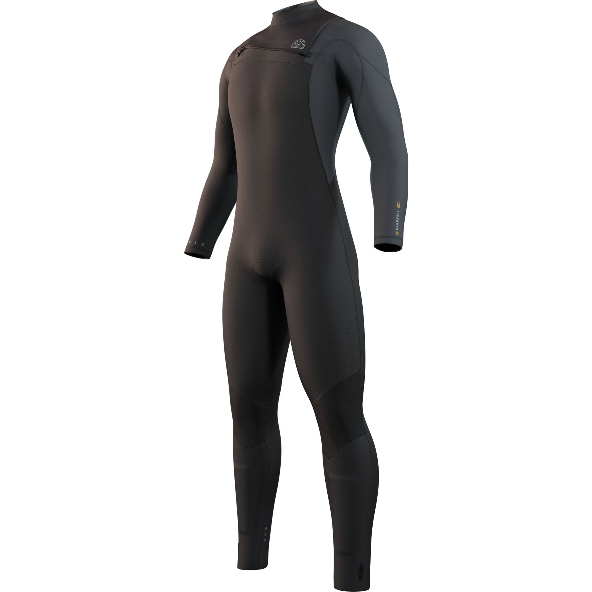 Combinaison Néoprène Homme Marshall 4/3mm Chest Zip 2022 Mystic 35000.220011 - Noir / Gris