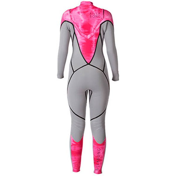 2,014 Billabong Révolution LADIES Xero 5 / 4mm CHEST postal Combinaison dans le brouillard / Rose Wash N45G02