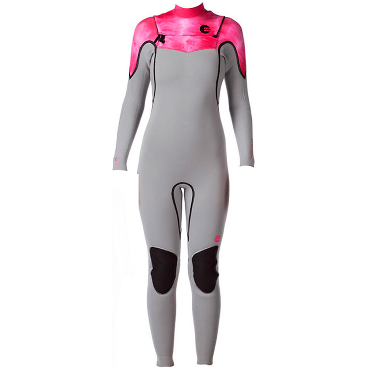 2,014 Billabong Révolution LADIES Xero 5 / 4mm CHEST postal Combinaison dans le brouillard / Rose Wash N45G02