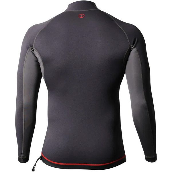 2026 Nookie Hommes Ti 1mm Haut De Combinaison à Manches Longues NE12 - Black / Rouge