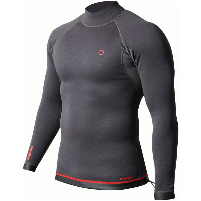 2026 Nookie Hommes Ti 1mm Manches Longues Combinaison Néoprène Top NE12 - Black / Red