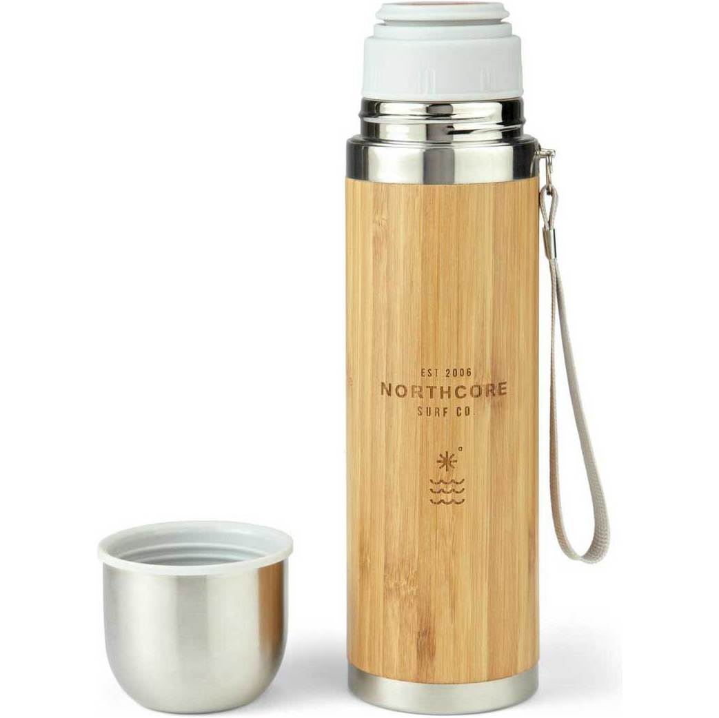 2026 Northcore Flasque En Bambou Et Acier Inoxydable Avec Tasse 360ml NOCO97B