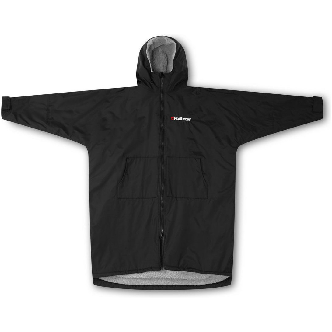 2026 Northcore Beach Basha Sport Manches Longues Changeantes Robe / Poncho NOCO24N - Black