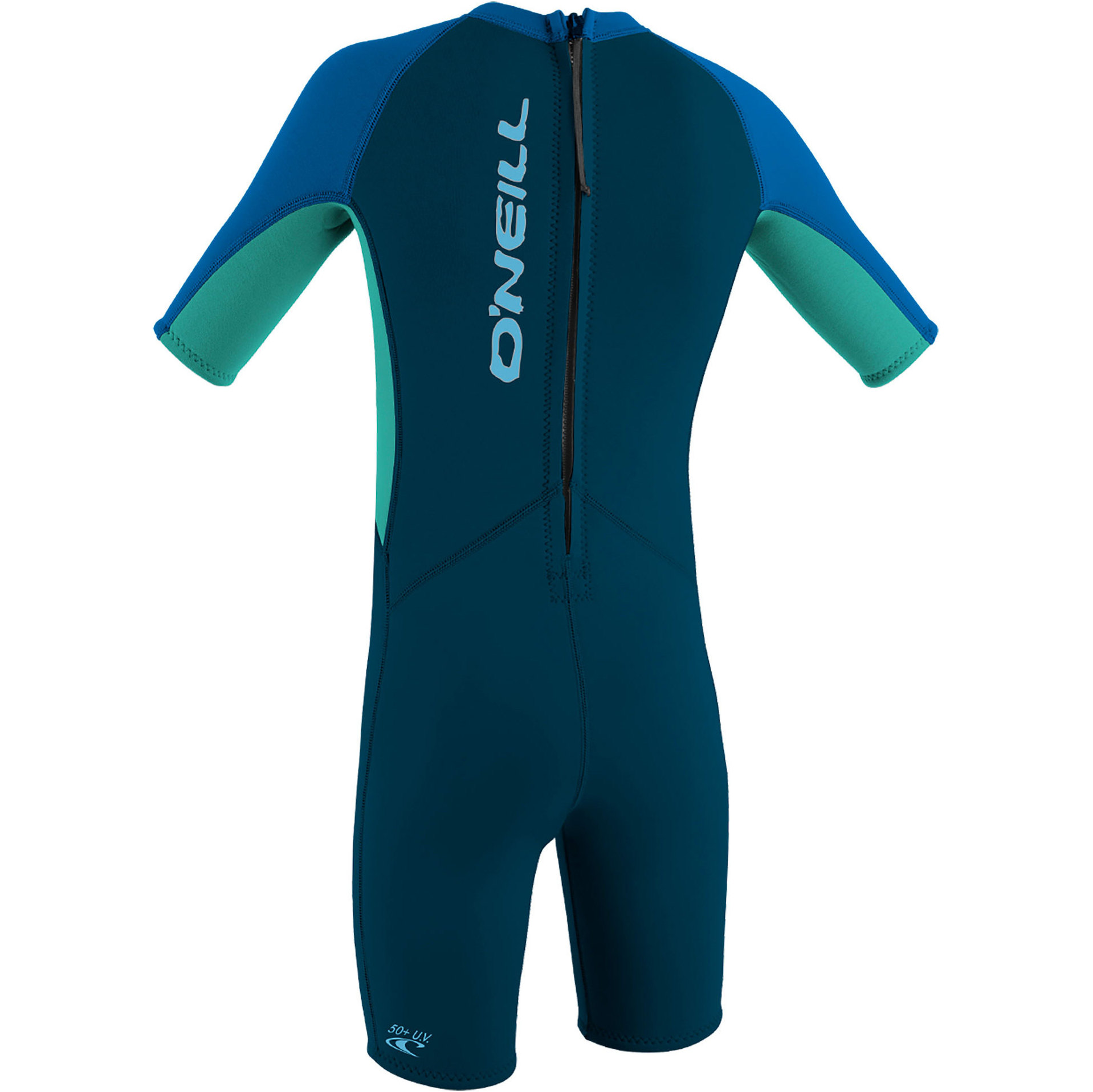 2026 O'Neill Enfants Reactor 2mm Back Zip Shorty Combinaison Néoprène 4867 - Slate / Aqua / Ocean
