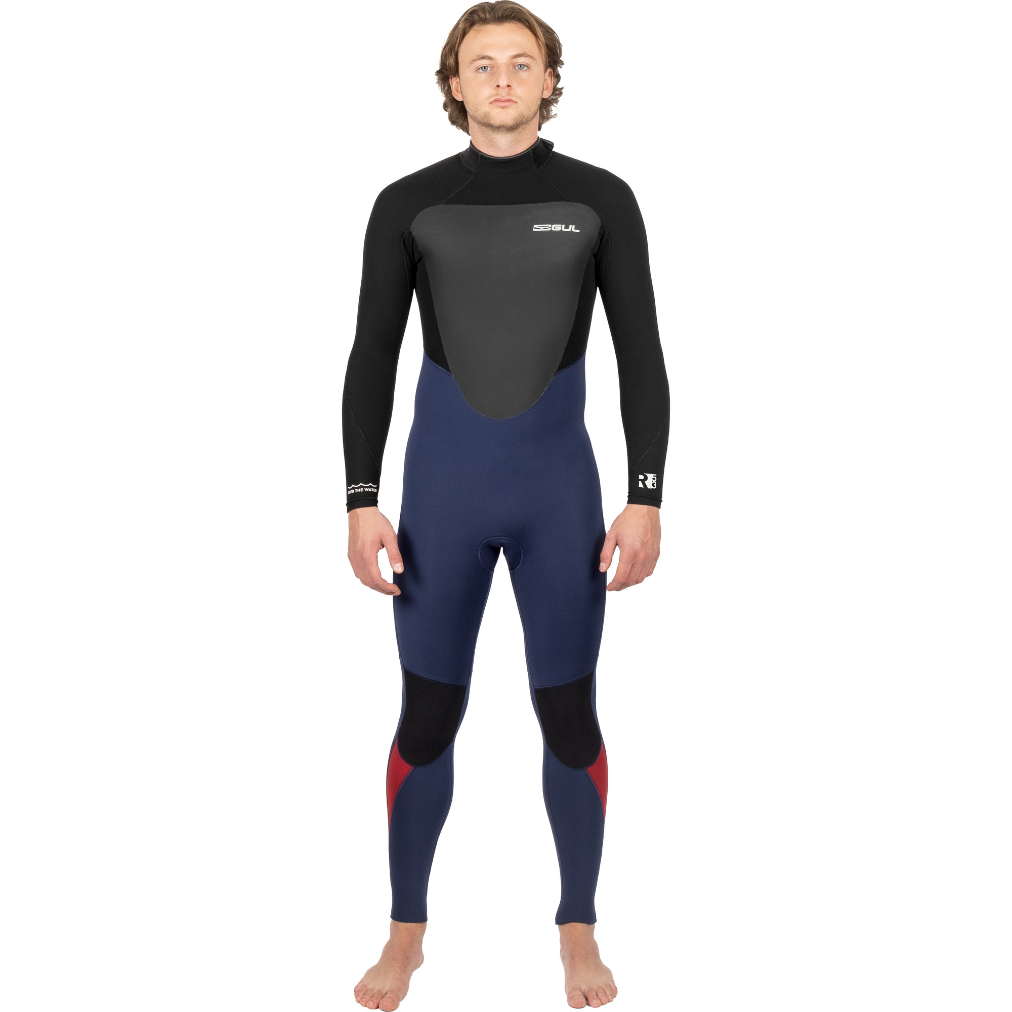 2025 Gul Mens Response 5/3mm GBS Back Zip Wetsuit RE1213-C1 - Navy / Black