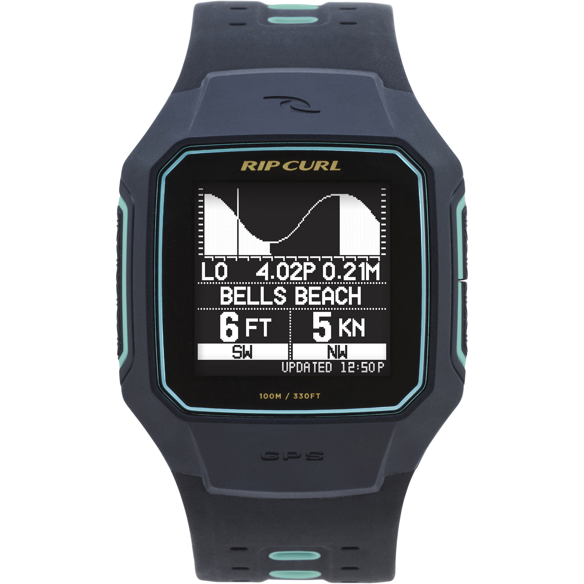 2021 Rip Curl Recherche Gps Series 2 Montre De Surf Intelligente Menthe A1144