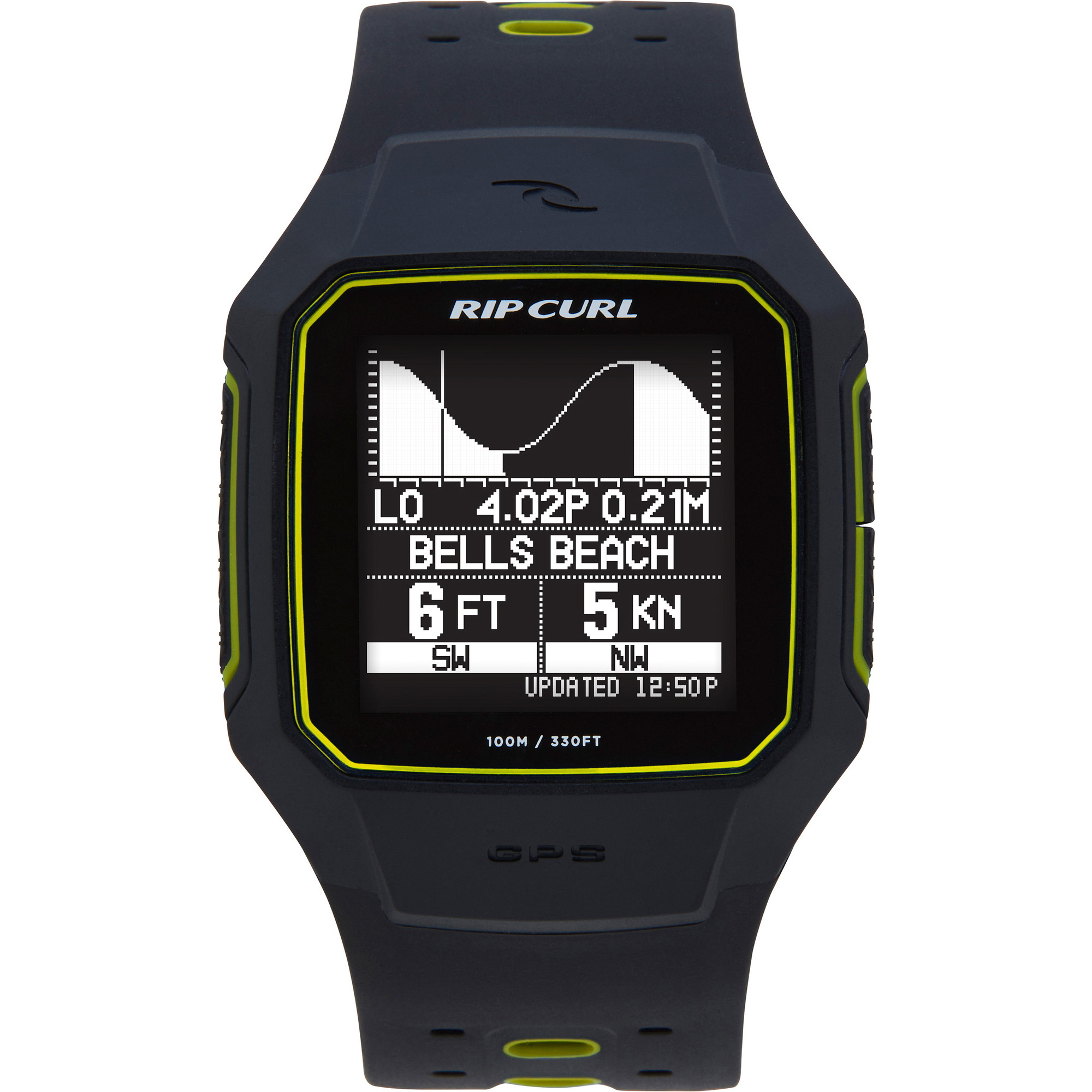 2020 Rip Curl Recherche Gps Series 2 Montre De Surf Intelligente Jaune A1144