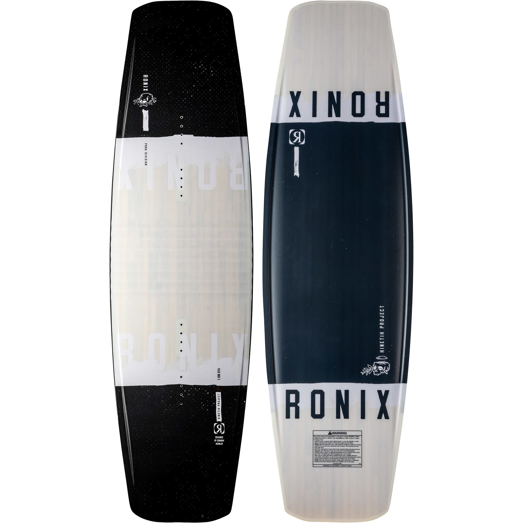 2022 Ronix Kinetik Project Flexbox 1 Cable Wakeboard - Blanc / Noir