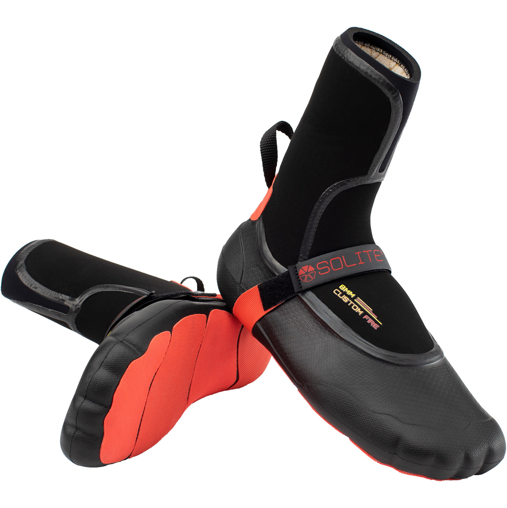Bottes Néoprène 2022 Solite Custom Fire 8mm 21012 - Noir / Rouge