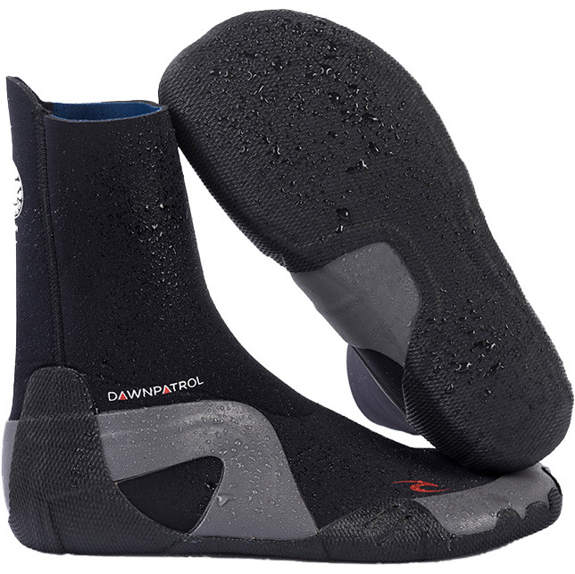 2026 Rip Curl Dawn Patrol 3mm Bottes En Néoprène à Bouts Ronds WBO7DD - Black