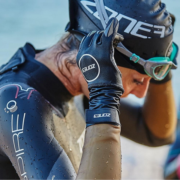 2024 Zone3 2mm Gants De Natation En Néoprène Na18unsg1 - Noir / Argent Réfléchissant