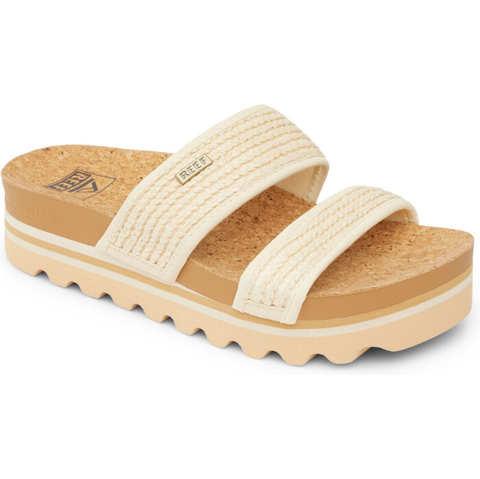 2025 Reef Womens Cushion Vista Hi Sandals CJ5936 Vintage Raffia