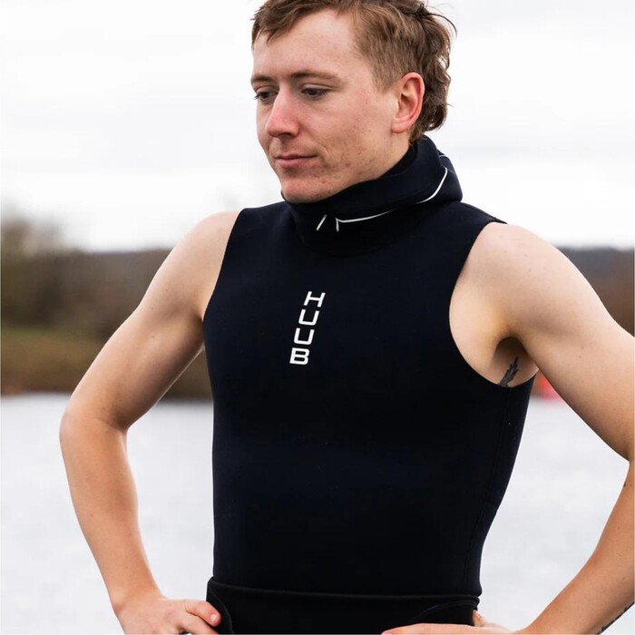 Gilet Néoprène Huub NEOHVEST à Capuche - Protection Thermique Eau Libre, Noir