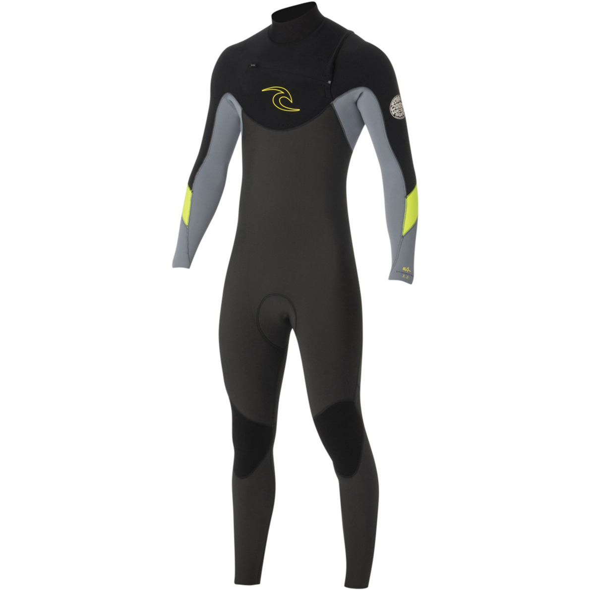 Rip Curl Dawn Patrol 3 / 2mm Combinaison GBS CHEST ZIP en Gris WSM4AM