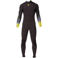 2014 Billabong Révolution Xero 5/4 mm CHEST ZIP Combinaison en Noir / Lime N45M05