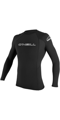 2026 ONeill Hommes Basic Skins Long Sleeve Rash Guard 3342 - Black