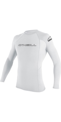 2026 Oneill Homme Basique Skins Manches Longues Crew Lycra 3342 - Blanc