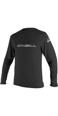 2026 ONeill Hommes Basic Skins Long Sleeve Rash Tee 4339 - Black