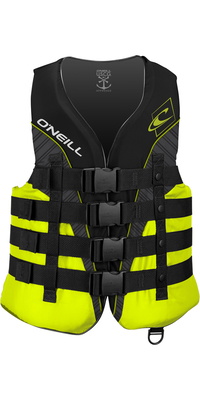 2026 Oneill Superlite 50n Ec Impact Vest 4723 - Noir / Lime / Smoke