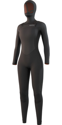 2026 Mystic Femmes Gem 6/4/3mm Chest Zip à Capuche Combinaison Néoprène 35000.220015 - Black