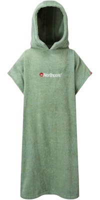 2026 Northcore Kids Beach Basha Hooded Towel Changing Robe / Poncho Noco24d - Vert