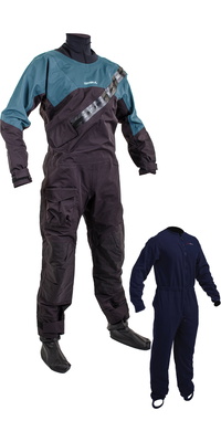 2025 Gul Enfants Dartmouth Eclip Zip Drysuit & Underfleece GM0389-B9 - Black / Blue