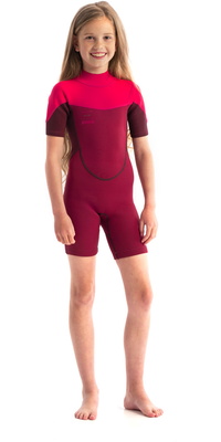 2026 Jobe Enfants Boston 2mm Back Zip Shorty Combinaison Néoprène 3036210 - Hot Pink