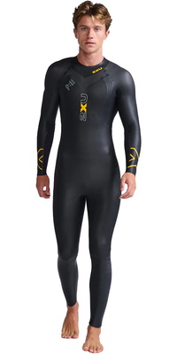 2026 2XU Mens P:1 Propel Swim Wetsuit MW4991c - Black / Ambition