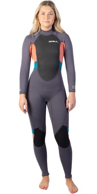 2025 Gul Femmes Response 3/2mm Back Zip Combinaison Néoprène RE1319-C1 - Grey / Coral