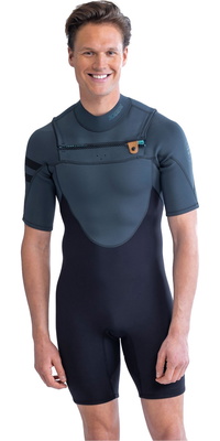2026 Jobe Perth Hommes 3/2mm Chest Zip Shorty Combinaison Néoprène 303620003 - Grey