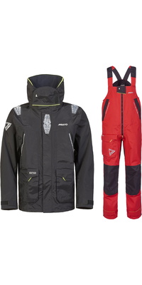 2026 Musto Mens BR2 Offshore Jacket & Salopette Sailing Suit - Black / Red