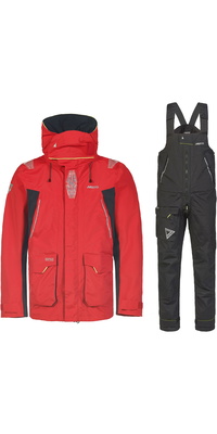 2026 Musto Mens BR2 Offshore Jacket & Salopette Sailing Suit - Red / Black