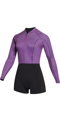 2023 Mystic Femmes Lunar 2mm Longarm Front Zip Shorty Combinaison Néoprène 35000.230112 - Sunset Purple