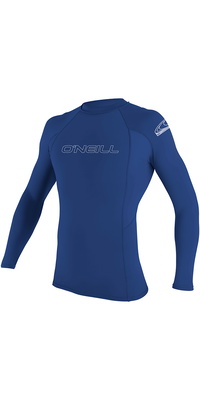 2026 ONeill Hommes Basic Skins Long Sleeve Rash Guard 3342 - Pacific